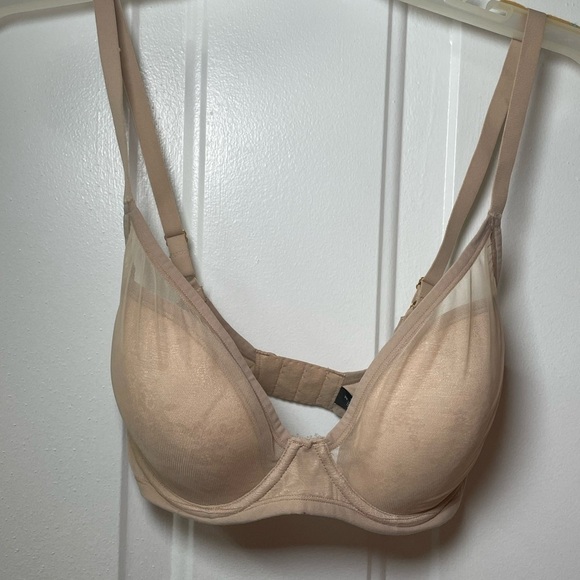 Natori 32DD BRA Tan Highlight Contour Winkle-free Pads Cafe Mesh Stretch 721267 - Picture 3 of 9